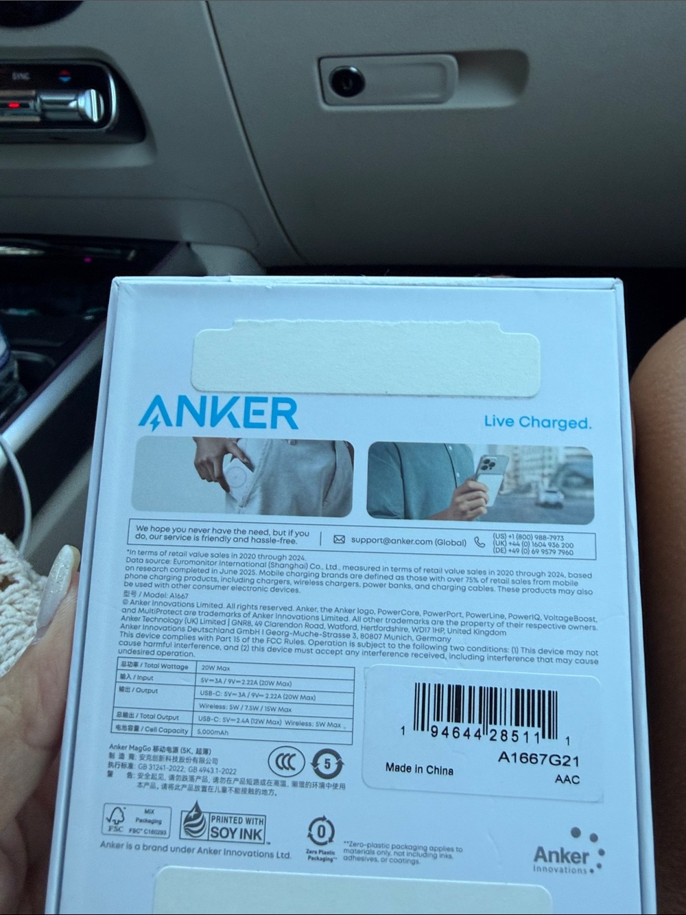 Anker MagGo Power Bank (5K, Slim) - White - Picture 2 of 2